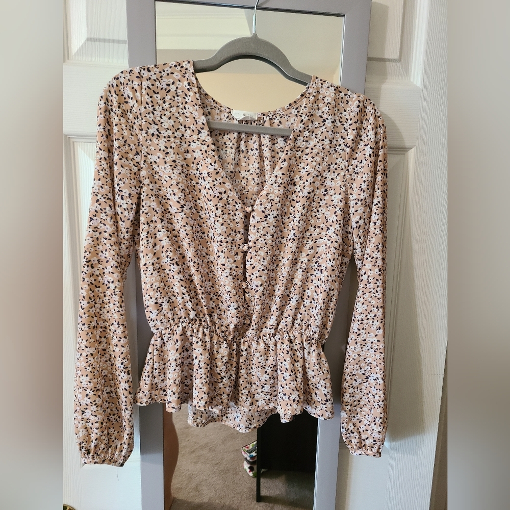 Sienna Sky Floral Button Blouse M